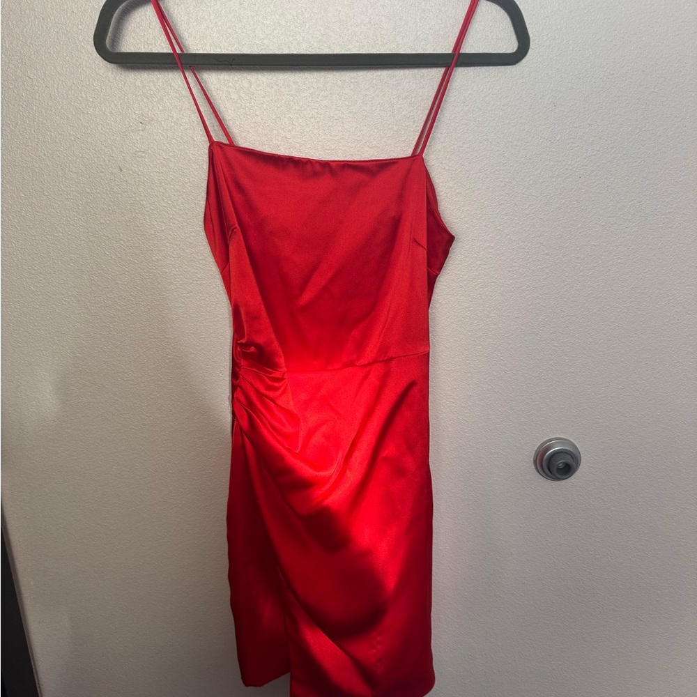 Zara Satin Red Dress
